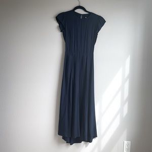 Long Navy Blue Reformation dress